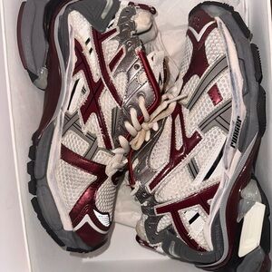 Balenciaga Red and Gray Sneakers